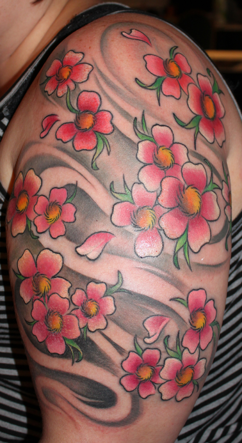 Cherry Blossom Tattoo by Kristel Oreto TattooNOW
